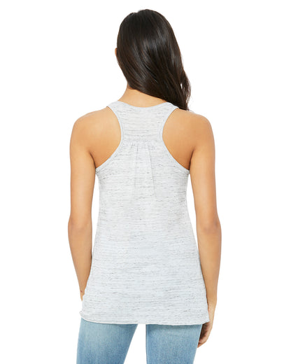 Women's Flowy Racerback Tank - White Marble