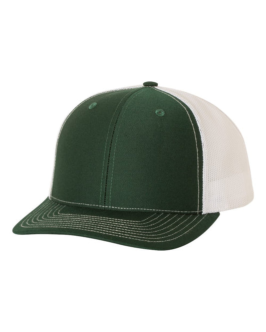 Snapback Trucker Cap - Dark Green / White