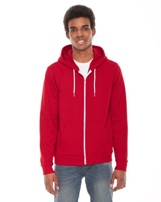 Unisex Flex Fleece Zip Hoodie - Red