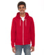 American Apparel F497W - Unisex Flex Fleece Zip Hoodie - Red