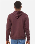 BELLA + CANVAS 3719 Heather Maroon — on model back