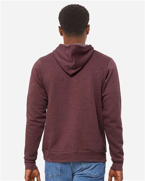 BELLA + CANVAS 3719 Heather Maroon — on model back