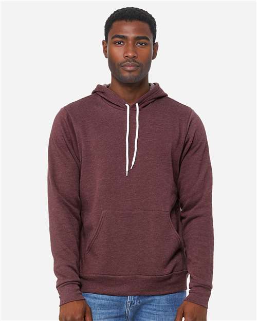 BELLA + CANVAS 3719 Heather Maroon — on model front