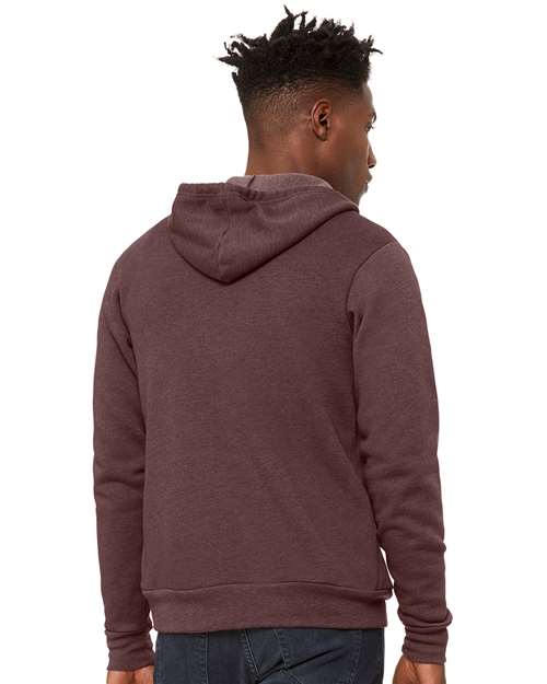 BELLA + CANVAS 3739 Heather Maroon — on model back