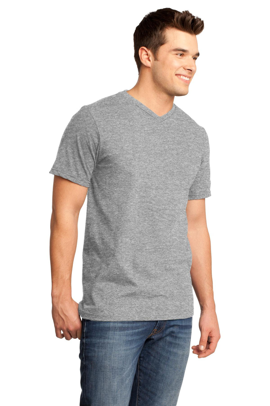 Unisex Very Important Tee V-Neck - Light Heather Gray