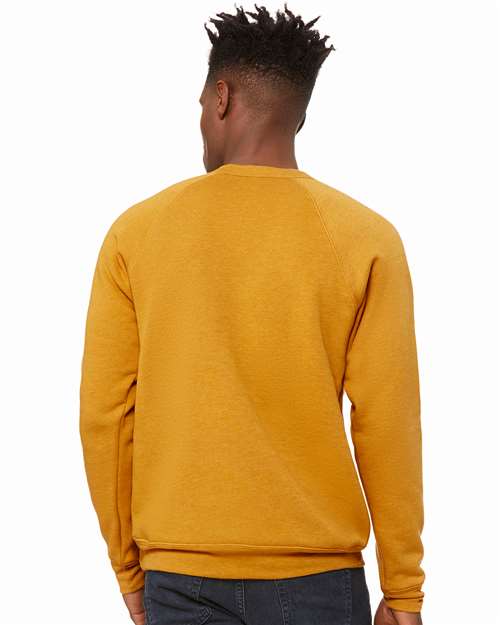 BELLA + CANVAS 3901 Heather Mustard — on model back