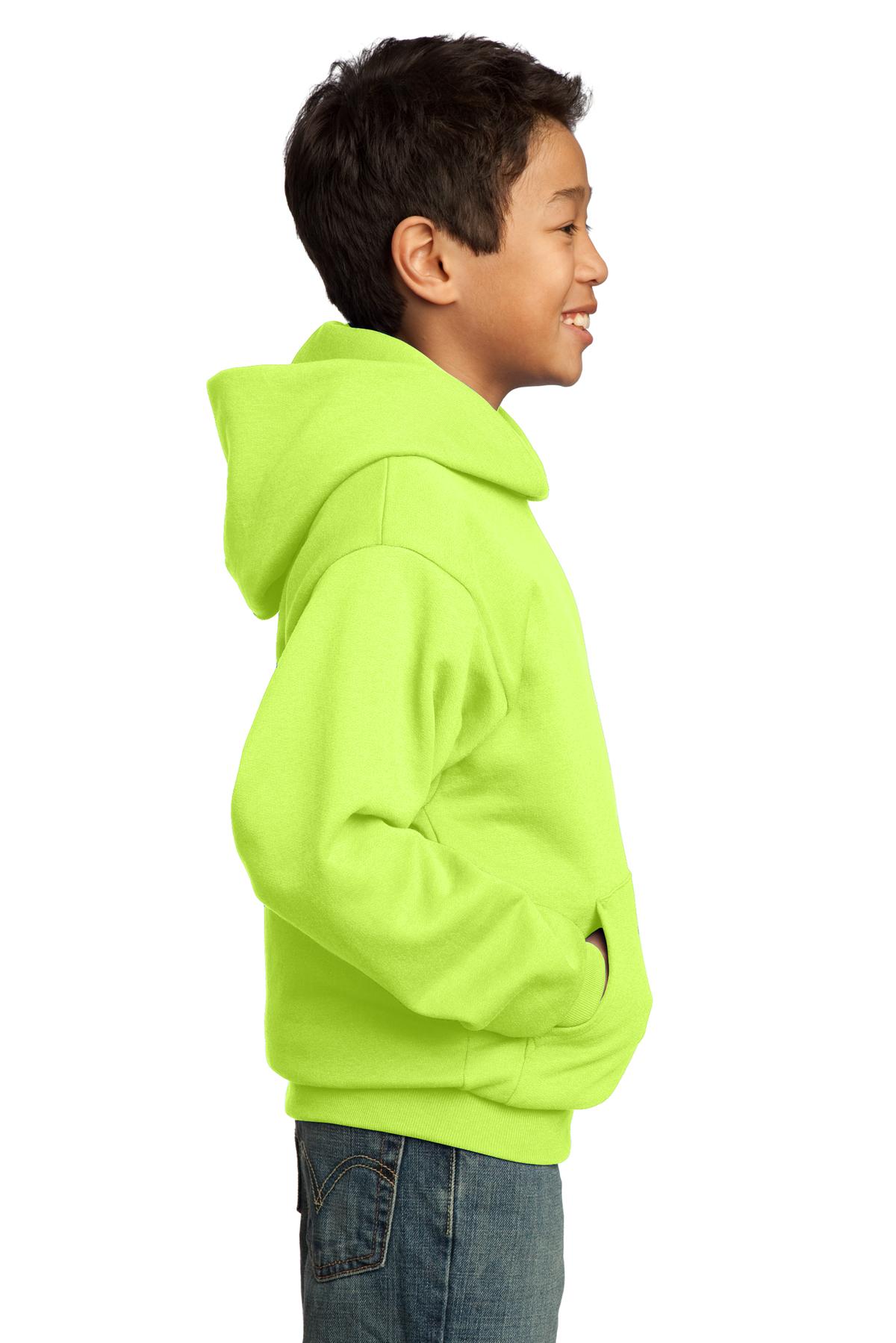 Youth Core Fleece Pullover Hoodie - Neon Yellow