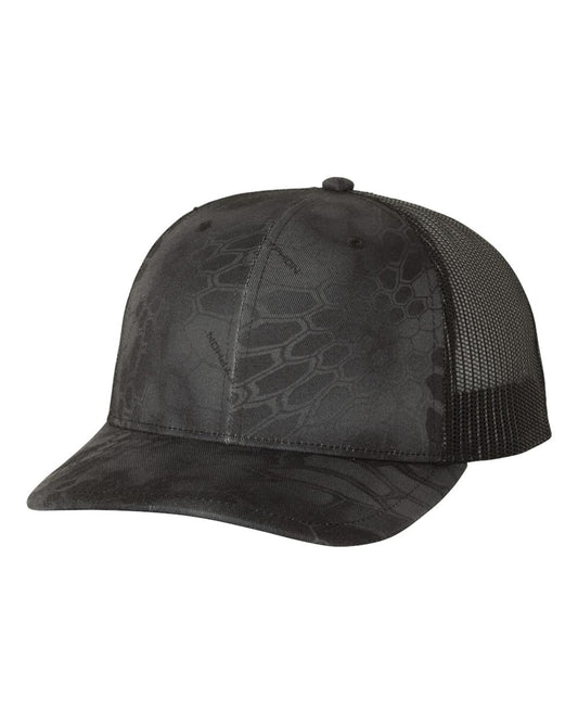 Patterned Snapback Trucker Cap - Kryptek Typhon / Black