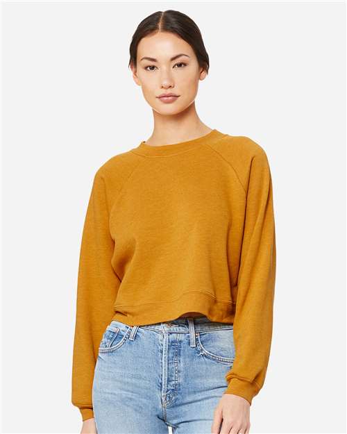 BELLA + CANVAS 7505 Heather Mustard — on model front