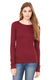 Bella + Canvas 8751 - Women's Long Sleeve Sheer Mini Rib Tee - Maroon