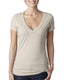 Next Level 6640 - Women's CVC Deep V - Sand