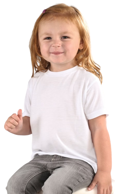 Toddler Sublimation Polyester T-Shirt - White