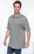 Men's Double Mesh Polo - Charcoal