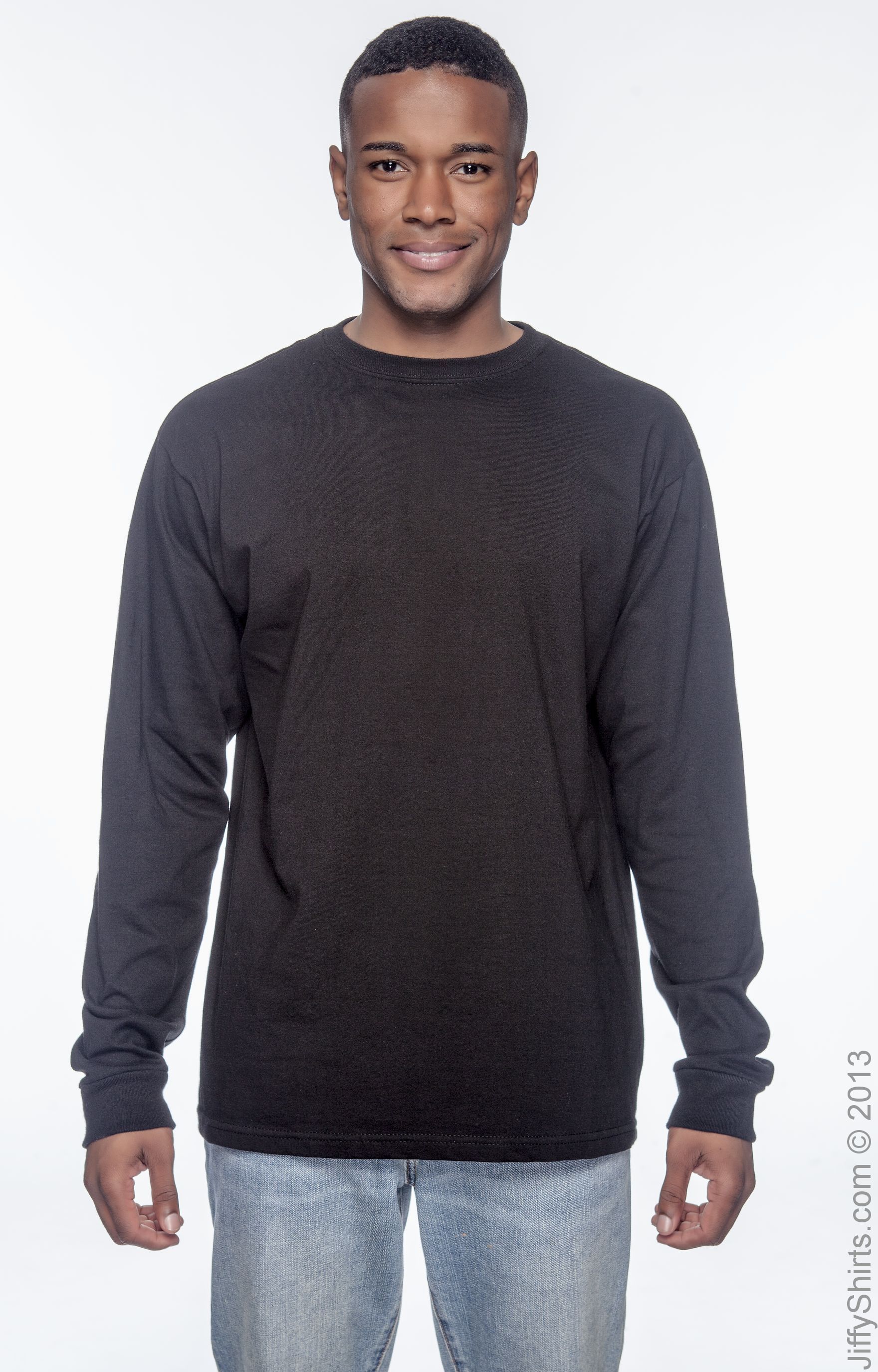 Men's 100% Organic Cotton Classic Long-Sleeve T-Shirt - Black