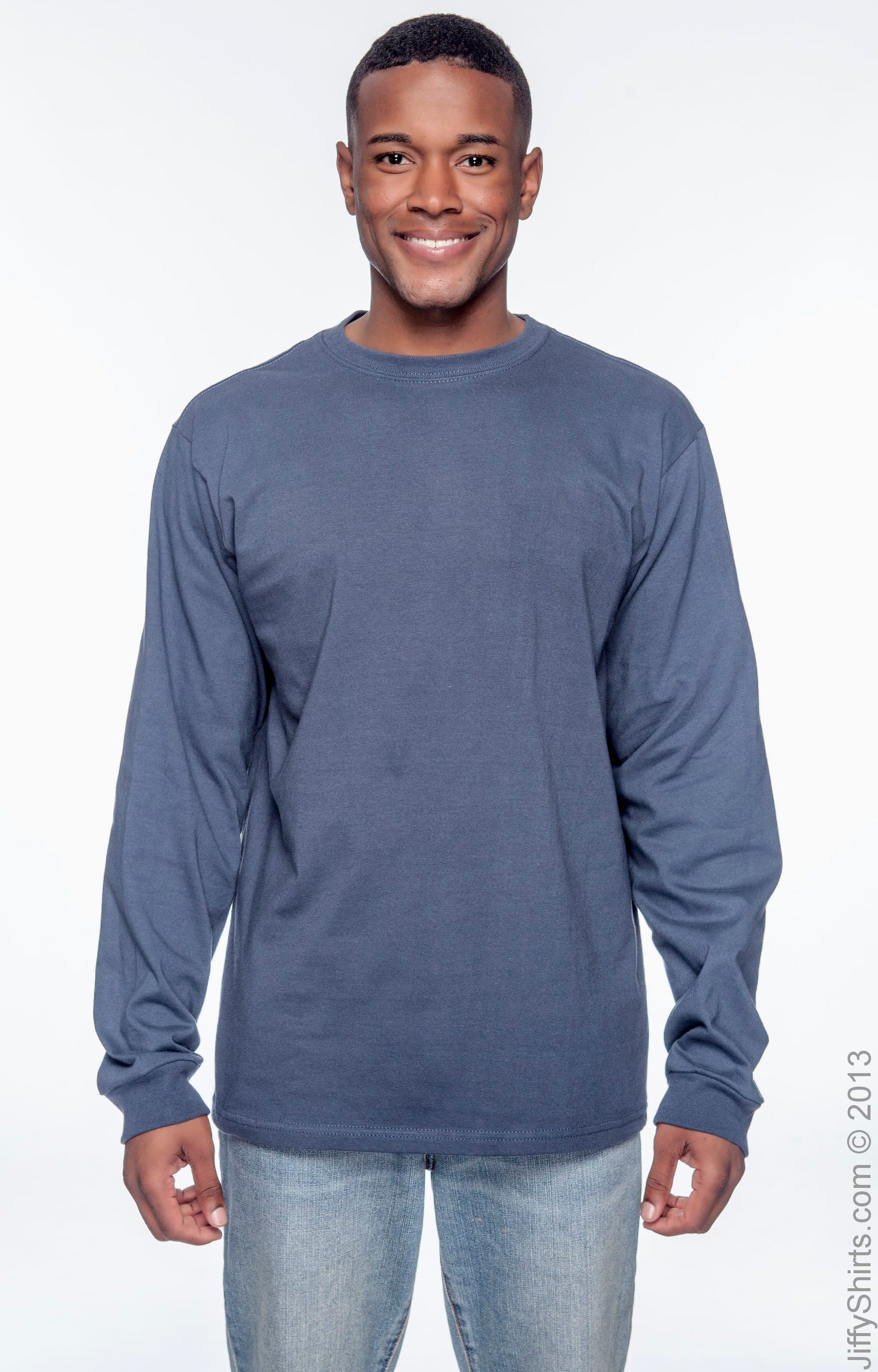 Men's 100% Organic Cotton Classic Long-Sleeve T-Shirt - Pacific