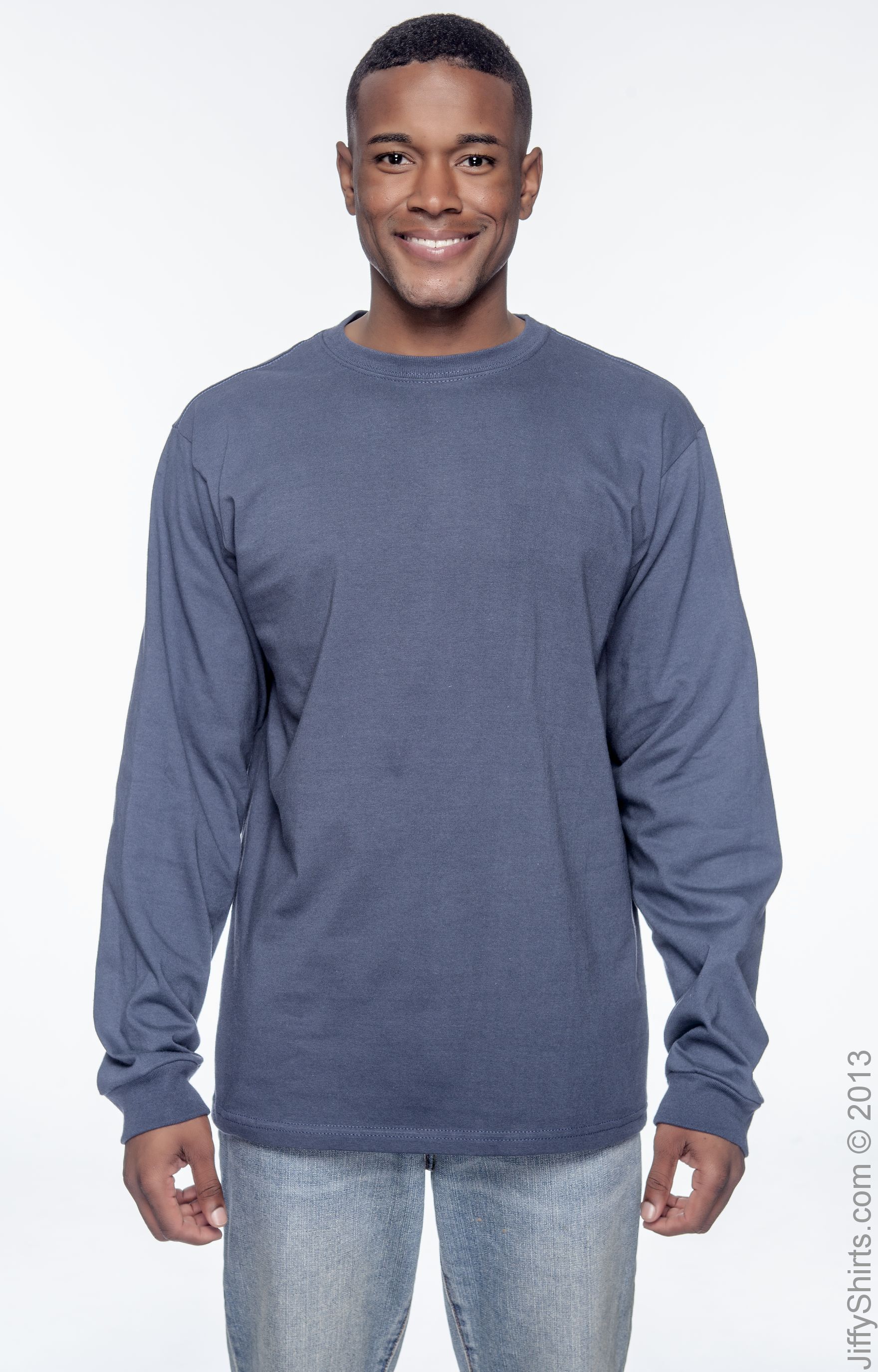 Men's 100% Organic Cotton Classic Long-Sleeve T-Shirt - Pacific