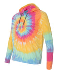 Unisex Tie Dye Hooded Pullover T-Shirt - Aerial Spiral
