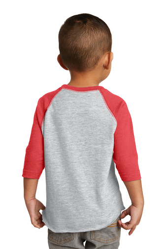 Toddler Baseball T-Shirt - Vintage Heather / Vintage Red