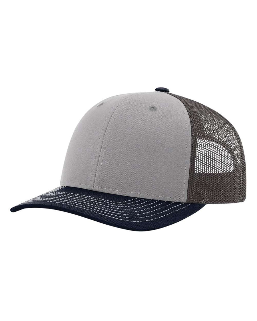 Snapback Trucker Cap - Gray / Charcoal / Navy