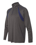 Quarter-Zip Lightweight Raglan Pullover - Dark Gray / Sport Dark Navy