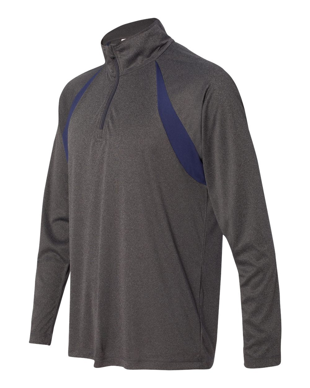 Quarter-Zip Lightweight Raglan Pullover - Dark Gray / Sport Dark Navy