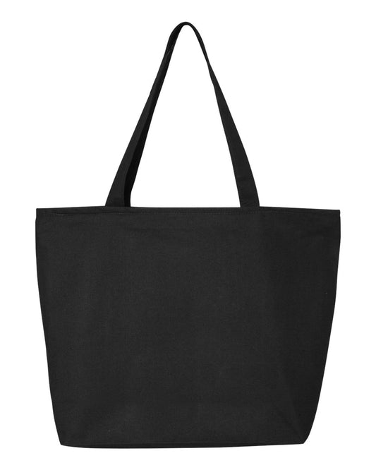 25L Zippered Tote - Black