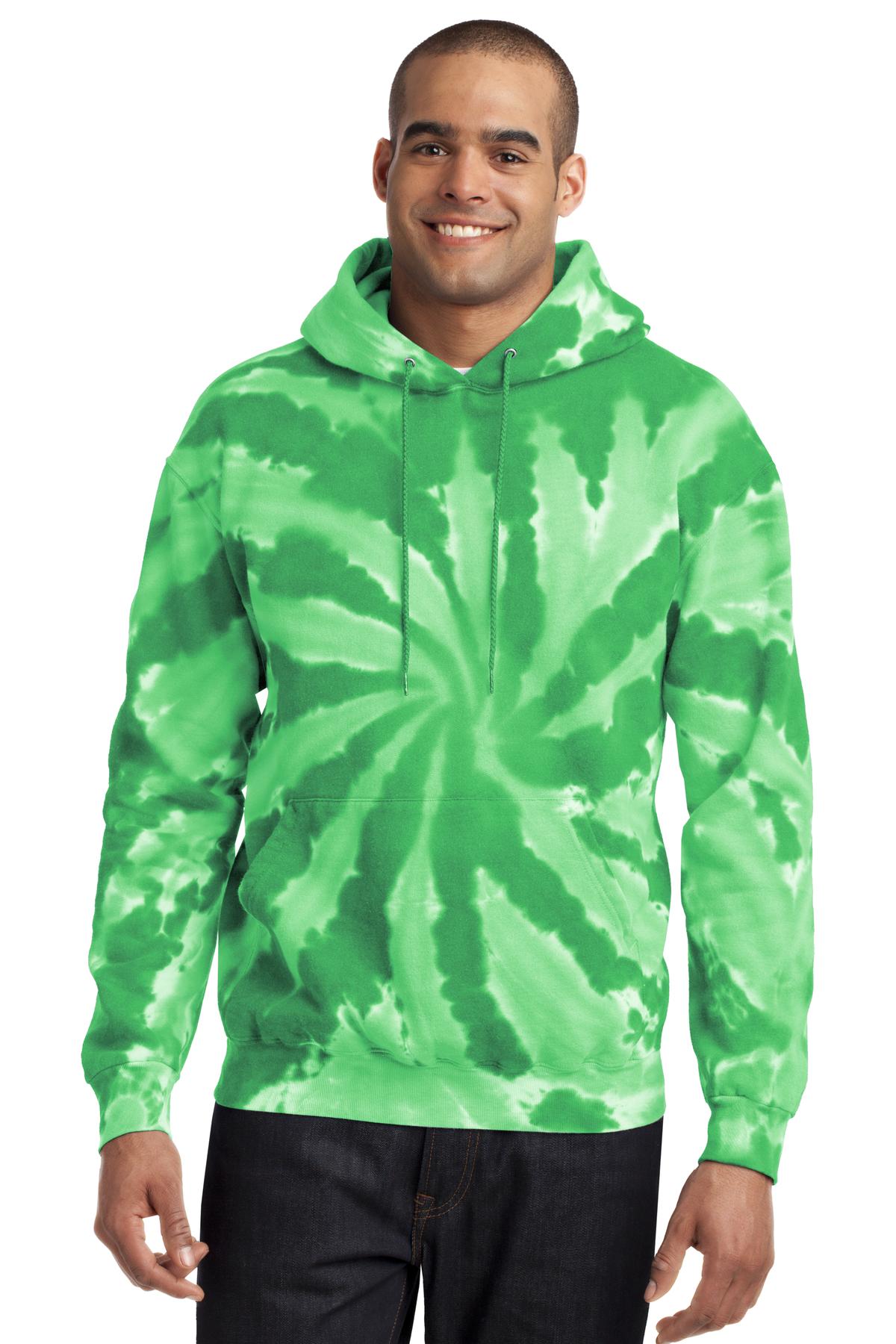 Unisex Tie-Dye Pullover Hoodie - Kelly