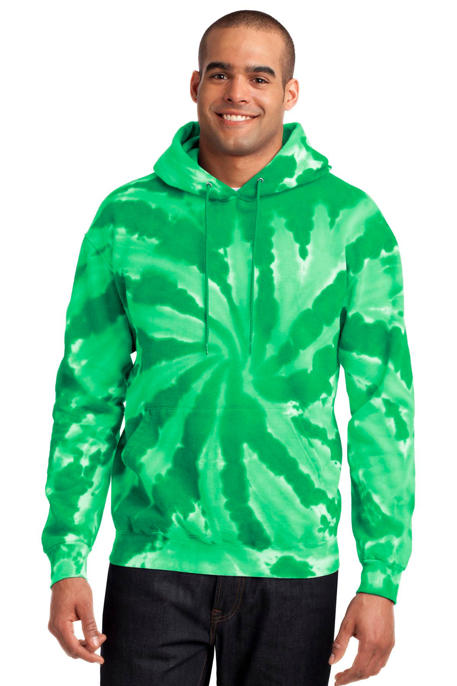 Unisex Tie-Dye Pullover Hoodie - Kelly