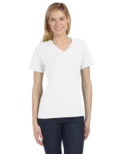 Missy Made in the USA Jersey Short-Sleeve V-Neck T-Shirt - White