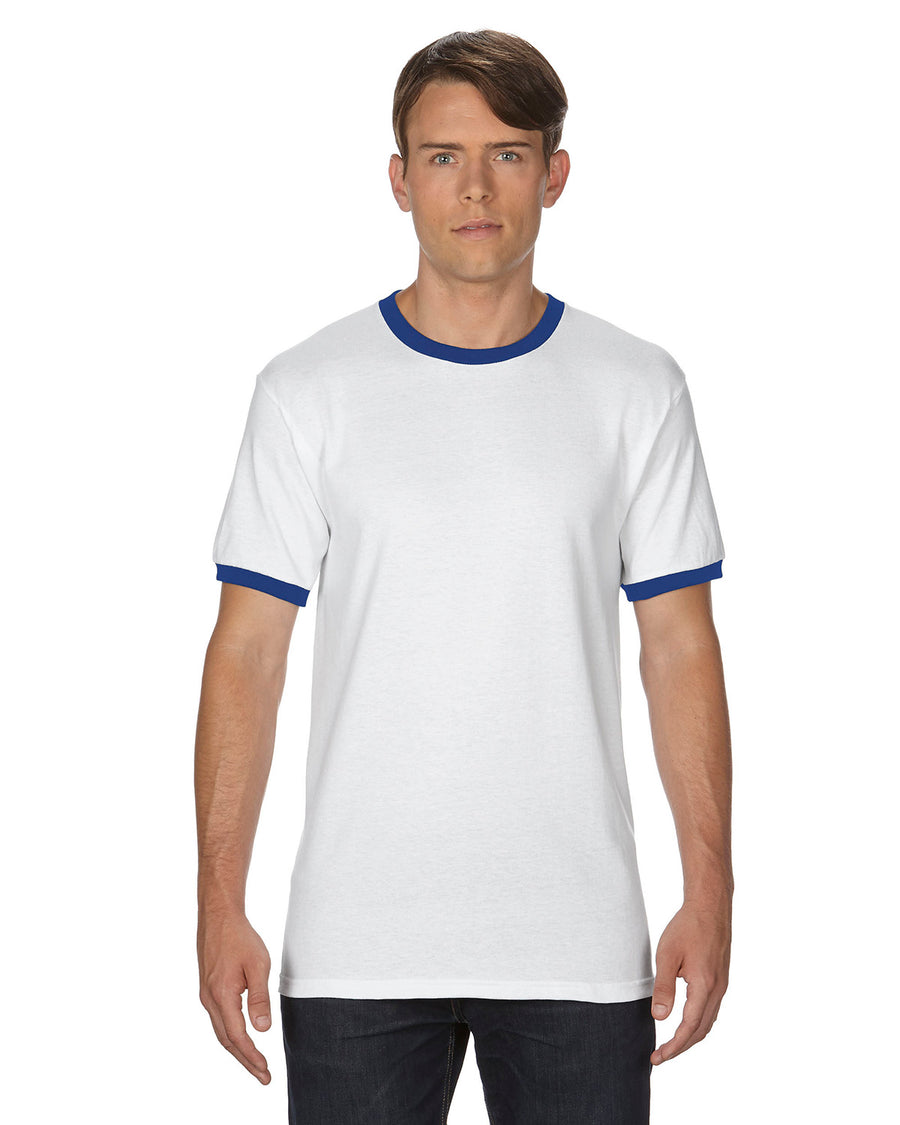 Unisex Ringer T-Shirt - White / Royal