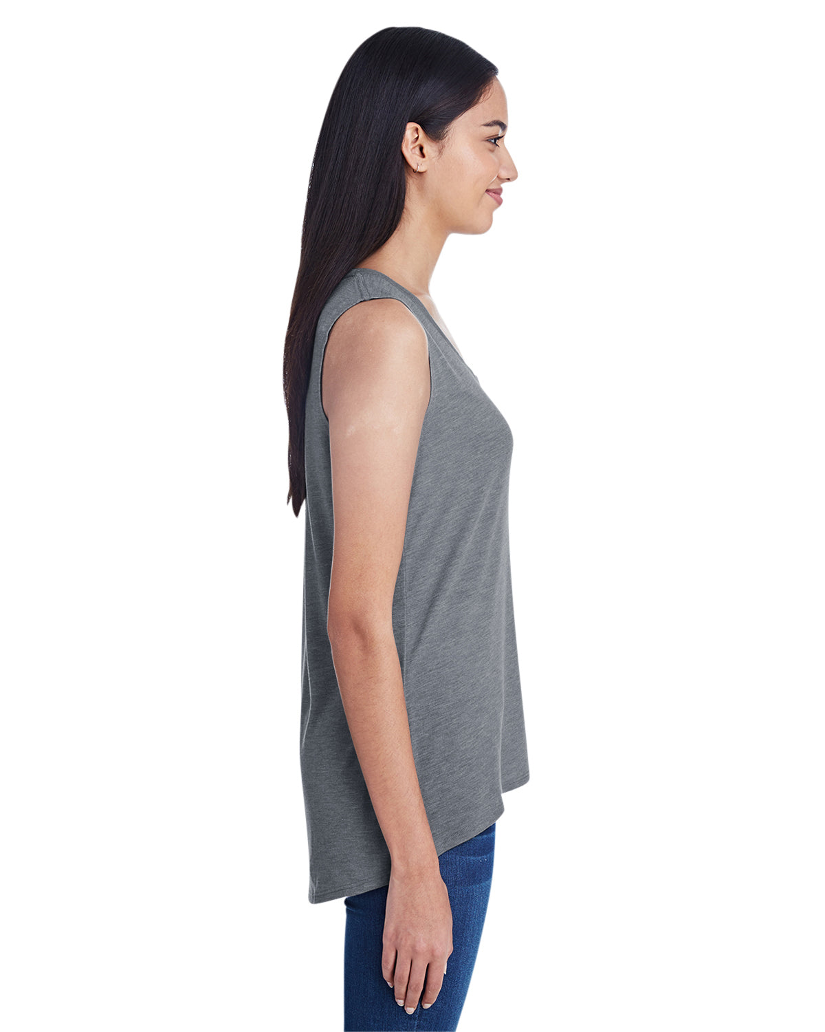 Women's Freedom Sleeveless T-Shirt - Heather Graphite