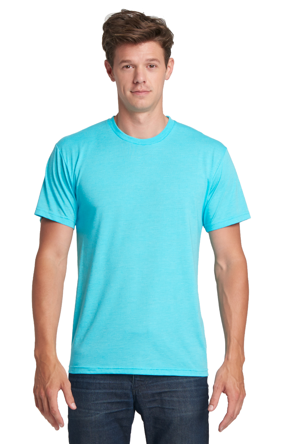 Unisex Triblend Crew - Tahiti Blue