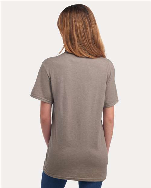 JERZEES 560MR Taupe Heather — on model back