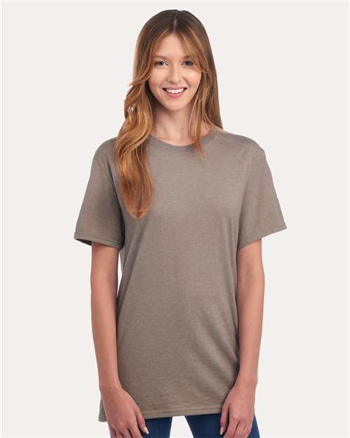 JERZEES 560MR Taupe Heather — on model front