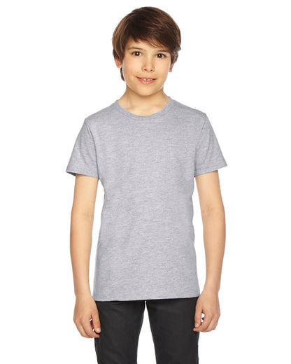 Youth Fine Jersey Short-Sleeve T-Shirt - Heather Gray