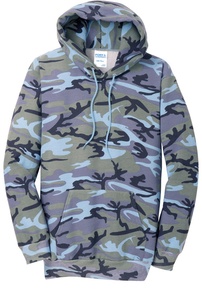 Unisex Core Fleece Camo Pullover Hoodie - Woodlnd Blue Ca
