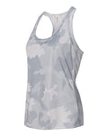 Women's Performance Racerback Tank - White Laser Camo