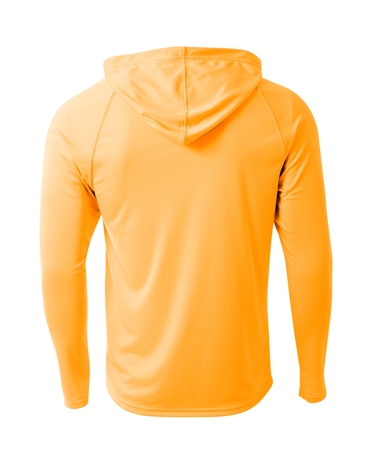 A4 Unisex Cooling Long Sleeve Hooded Tee - SAFETY ORANGE