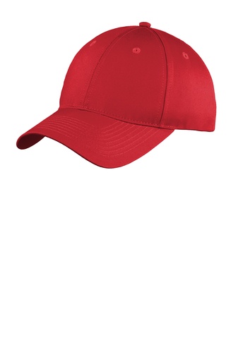 Six-Panel Unstructured Twill Cap - True Red