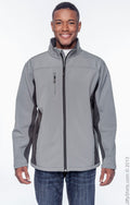 Men's Soft Shell Colorblock Jacket - Charcoal / Dark Charcoal
