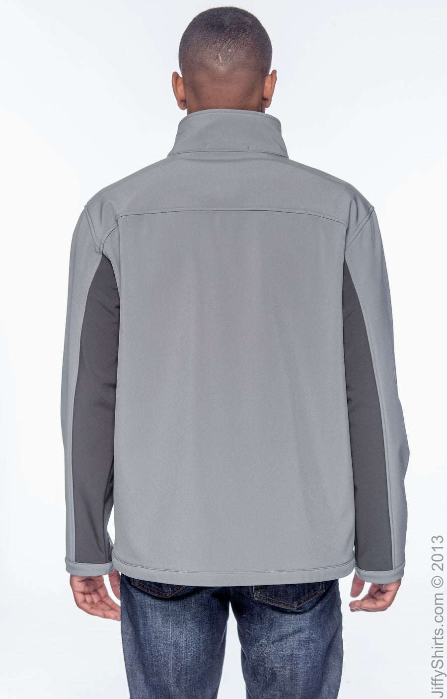 Men's Soft Shell Colorblock Jacket - Charcoal / Dark Charcoal