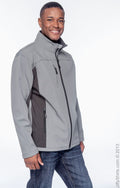 Men's Soft Shell Colorblock Jacket - Charcoal / Dark Charcoal