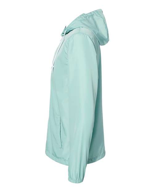 Independent Trading Co. EXP54LWZ Aqua/ White Zipper — direct side