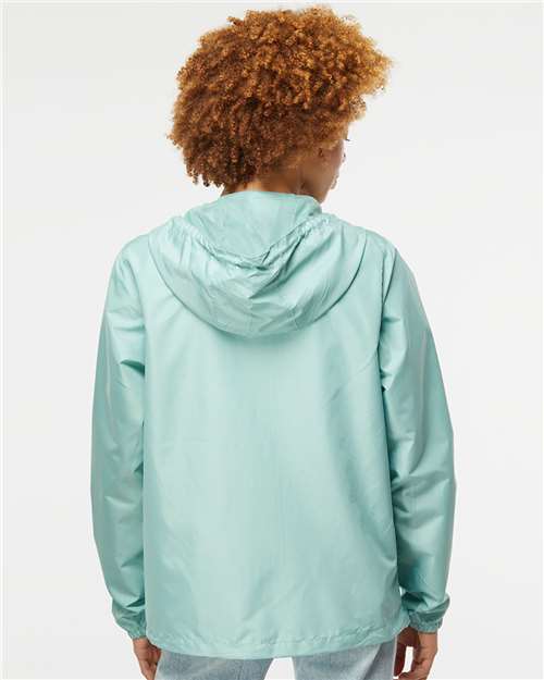 Independent Trading Co. EXP54LWZ Aqua/ White Zipper — on model back