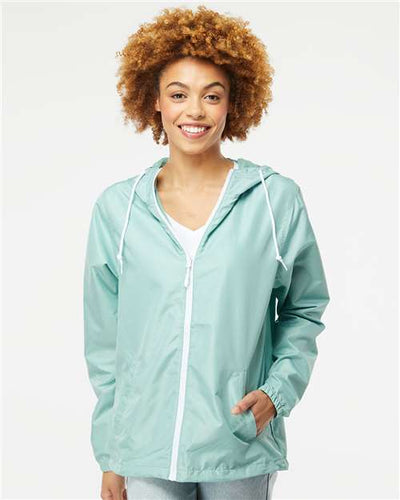 Independent Trading Co. EXP54LWZ Aqua/ White Zipper — on model front