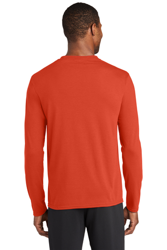 Unisex Long Sleeve Performance Blend Tee - Orange