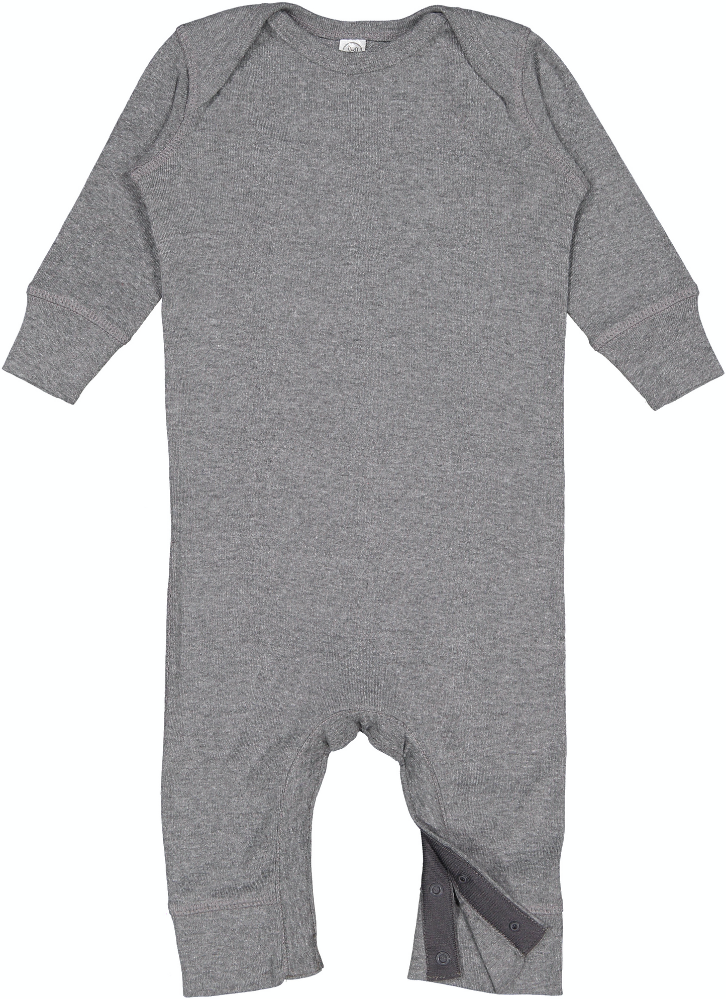 Infant Long-Sleeve Baby Rib Coverall - Granite Heather