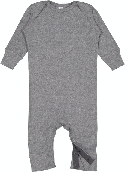 Infant Long-Sleeve Baby Rib Coverall - Granite Heather