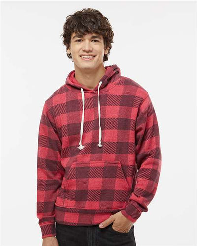 J. America 8871 Red Triblend Buffalo — on model front