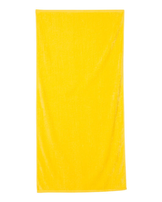 Velour Beach Towel - Yellow